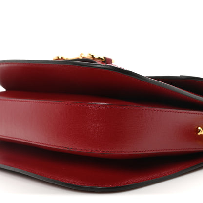 Gucci GG Supreme Monogram Azalea Calfskin Horsebit 1955 Shoulder Bag Beige Ebony New Cherry Red 10 of 10