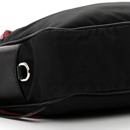Prada Tessuto Nylon Studded New Vela Shoulder Bag Black Fuoco 10 of 14