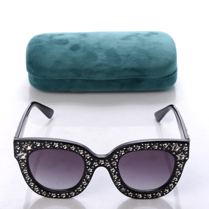 Gucci Acetate Stars Cat Eye Sunglasses GG0116S Black 8 of 8