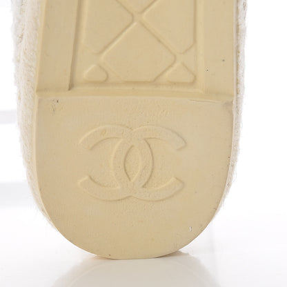 Chanel Tweed Patent CC Espadrilles 36 White 8 of 10