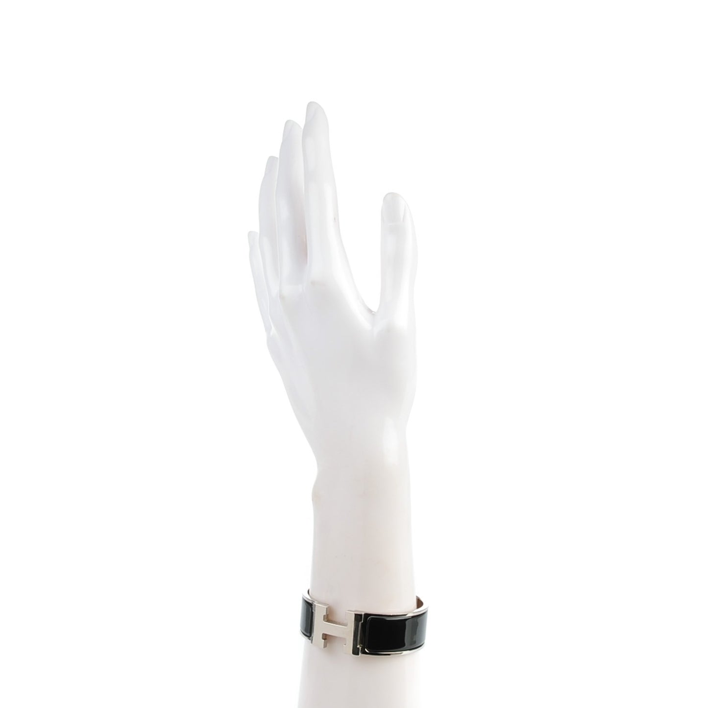 Enamel Wide Clic Clac H Bracelet GM Black