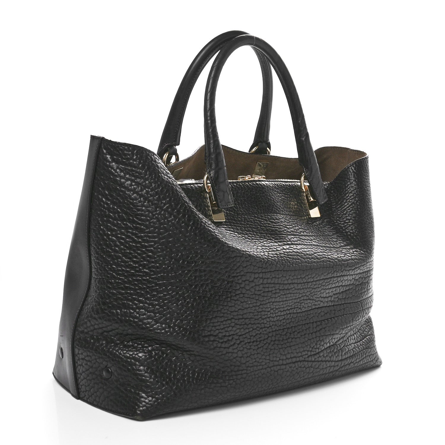 Chloe Grained Calfskin Baylee Tote Street Black 3 of 9
