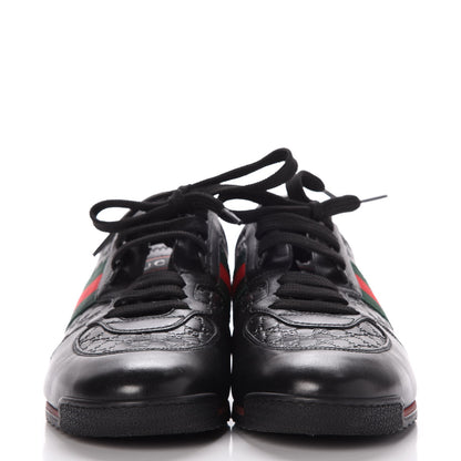 Gucci Guccissima Web Sneakers 7.5 Black 2 of 9