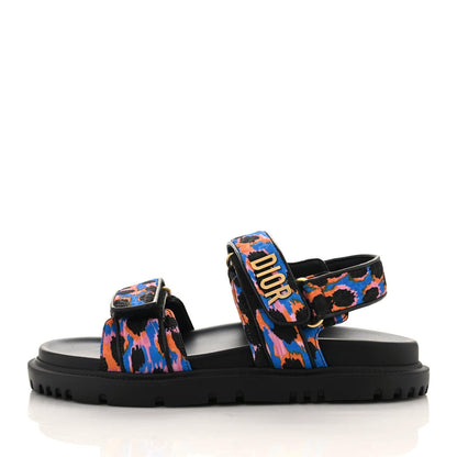 Christian Dior Technical Fabric Mizza Print DiorAct Sandals 36.5 Multicolor 1 of 10