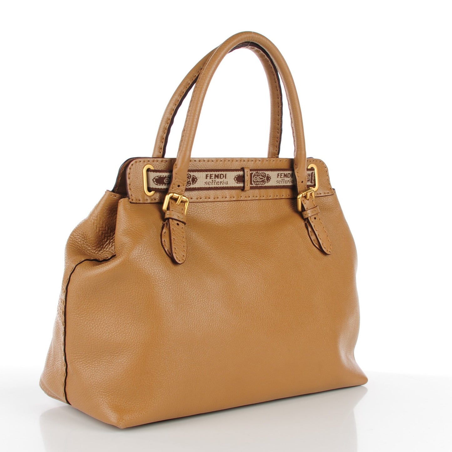 Cuoio Romano Selleria Large Villa Borghese Tote Brown