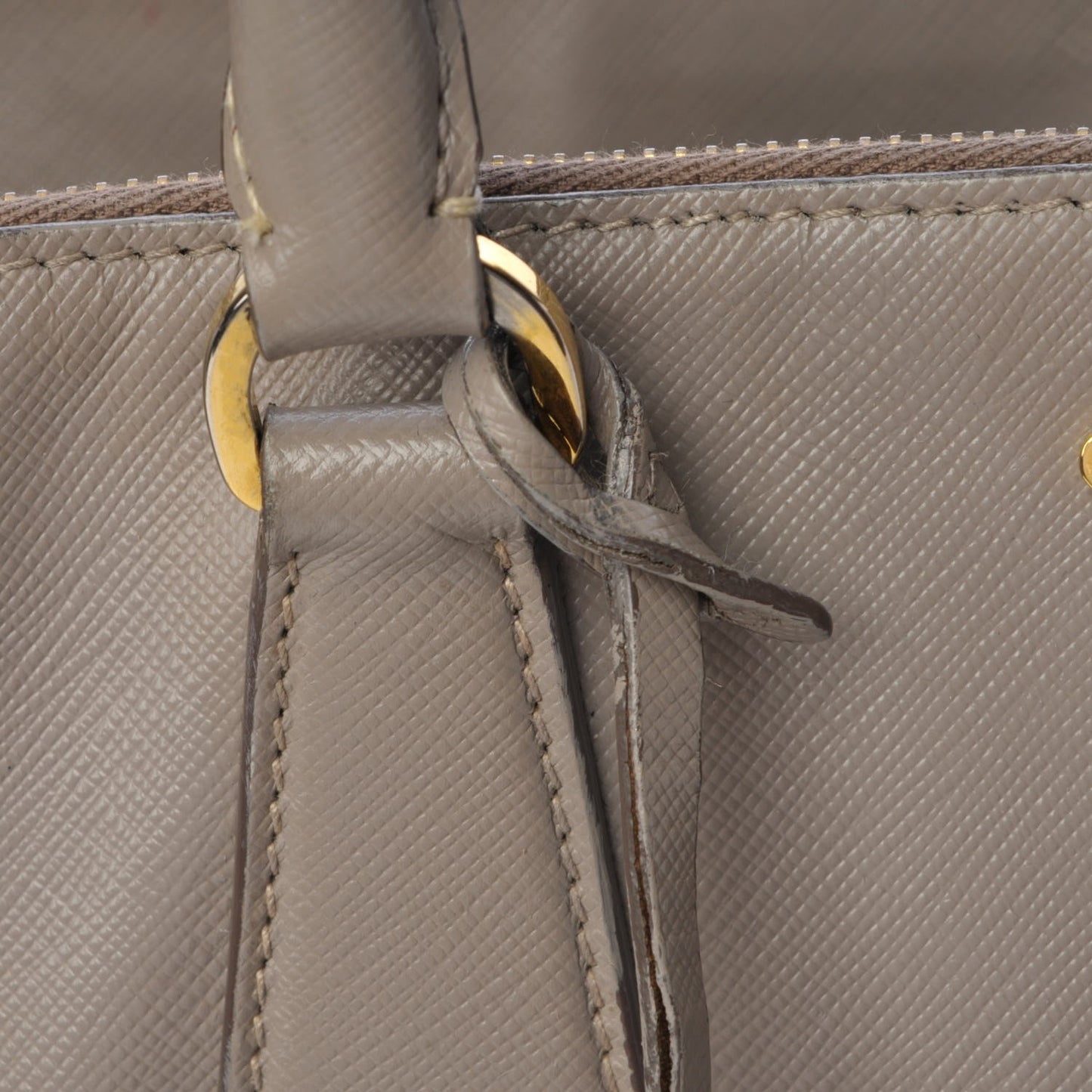 Saffiano Lux Extra Large Galleria Double Zip Tote Argilla