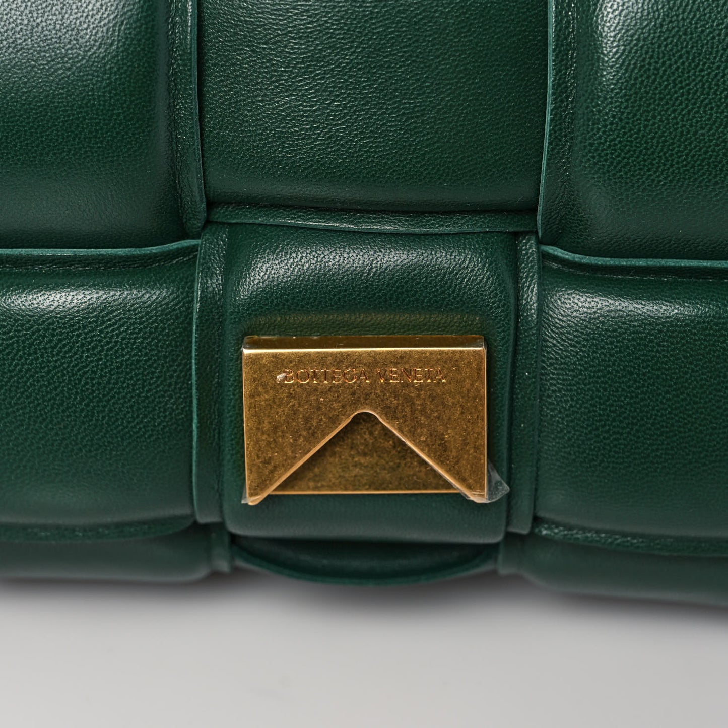 Lambskin Maxi Intreccio Padded Chain Cassette Crossbody Bag Racing Green