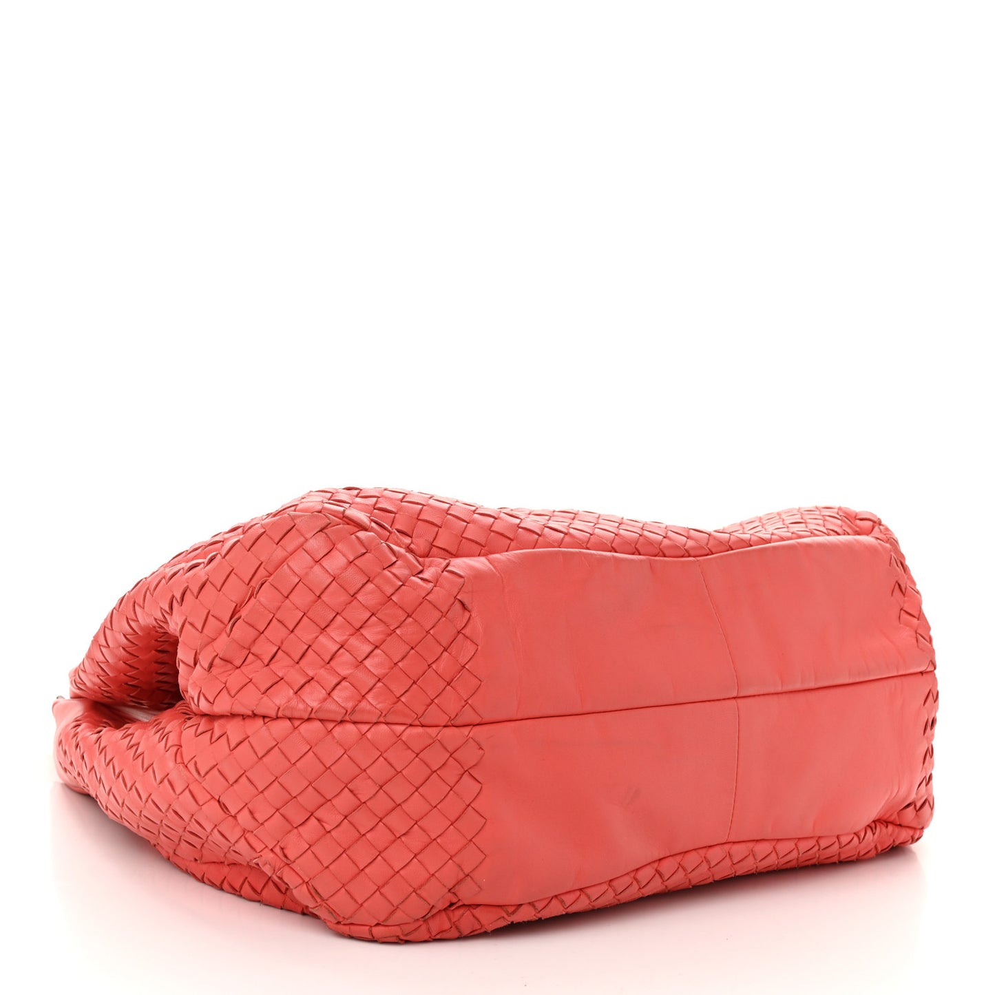 Nappa Intrecciato Large Campana Hobo Corniola