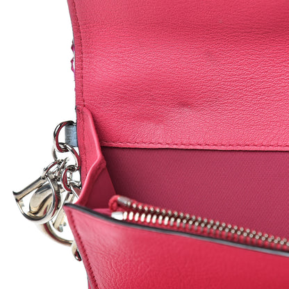 Christian Dior Bullcalf Diorissimo Long Wallet Sky Blue Pink 9 of 19