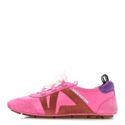 Louis Vuitton Suede Calfskin LV Sneakerina Sneakers 37 Fuchsia Pink 1 of 8