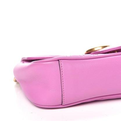 Gucci Calfskin Matelasse Mini GG Marmont Shoulder Bag Candy Mousse 12 of 14