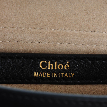 Chloe Calfskin Braided Small Hudson Shoulder Bag Black 6 of 7