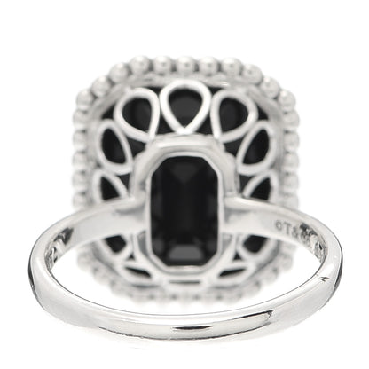 Tiffany Sterling Silver Black Onyx Ziegfeld Daisy Ring 55 7.25 4 of 6