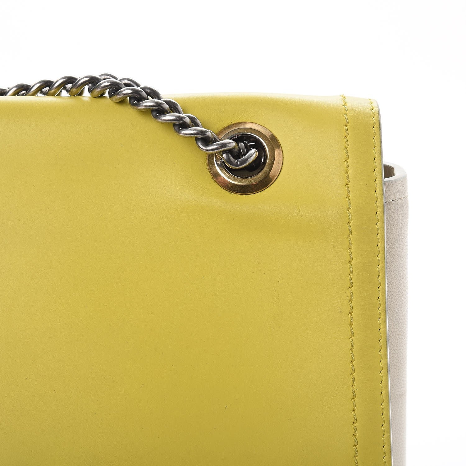 Lanvin Goatskin Happy Edgy Medium Jaune White 14 of 18