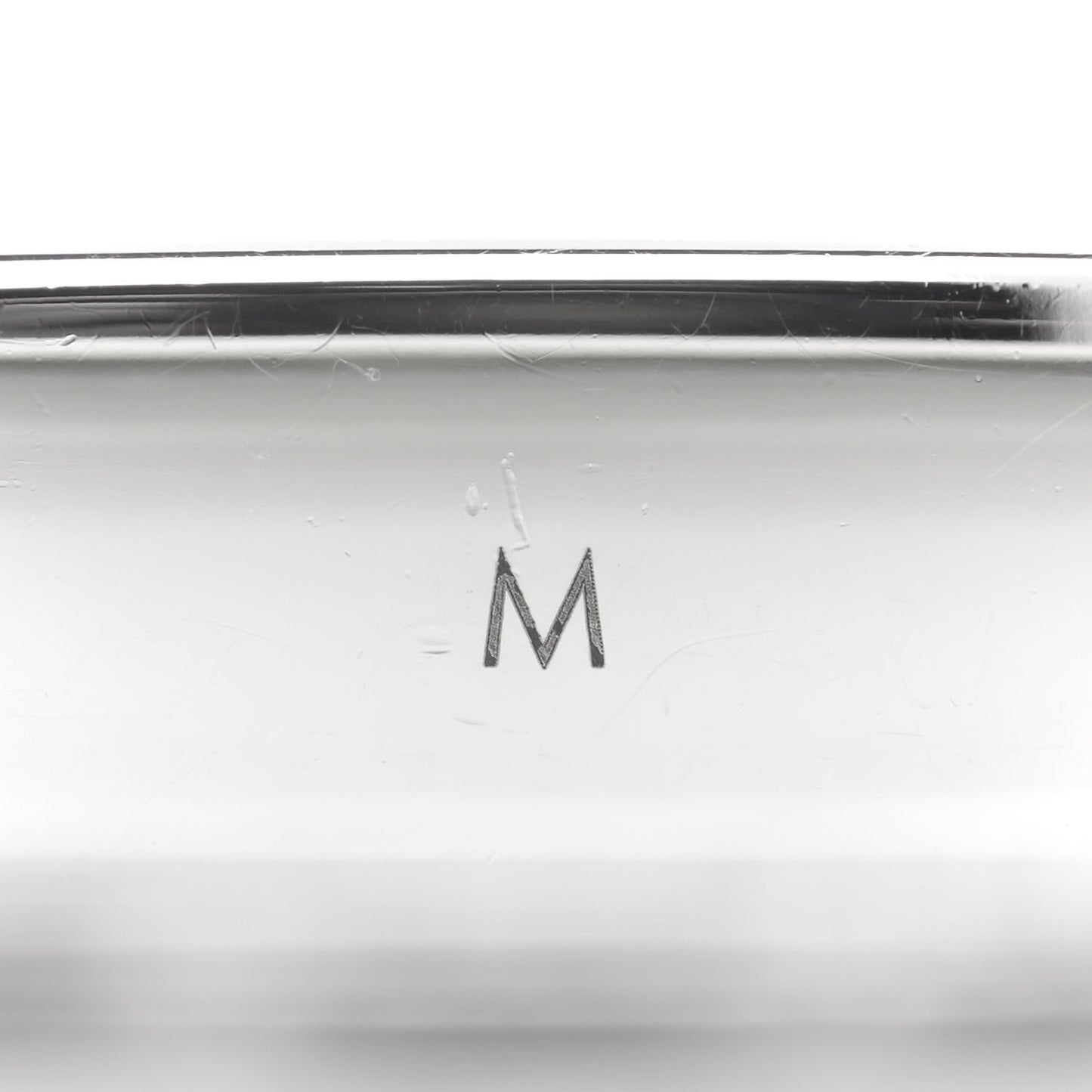 Brass Palladium Plated Nanogram Cuff M Silver