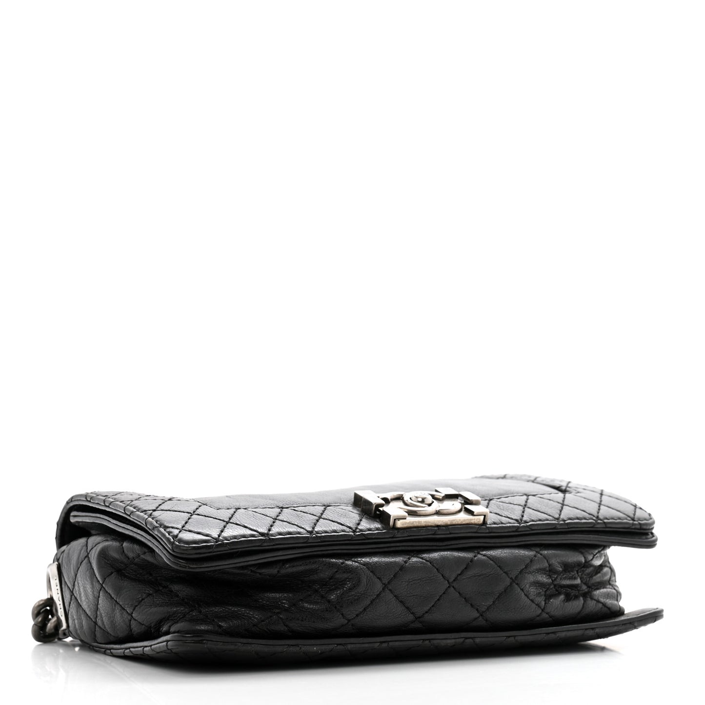 Calfskin Medium Boy Reverso Flap Black