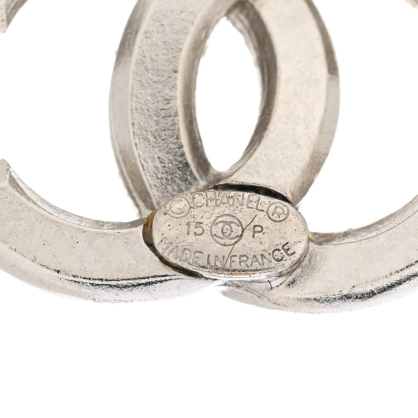Crystal CC Earrings Silver