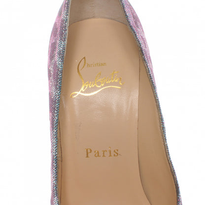 Christian Louboutin Lame Leopard Highness 160 Pumps 36.5 Turquoise Violet 7 of 7