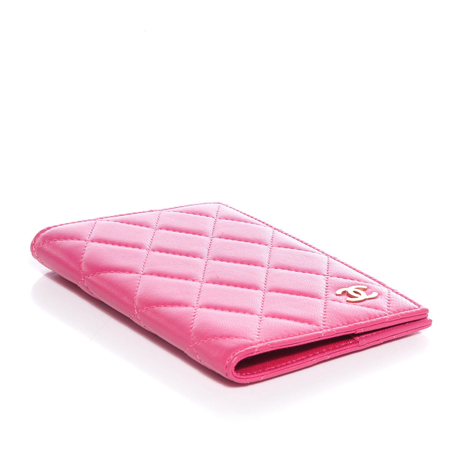 Chanel Lambskin Quilted Passport Holder Fuchsia 4 of 7