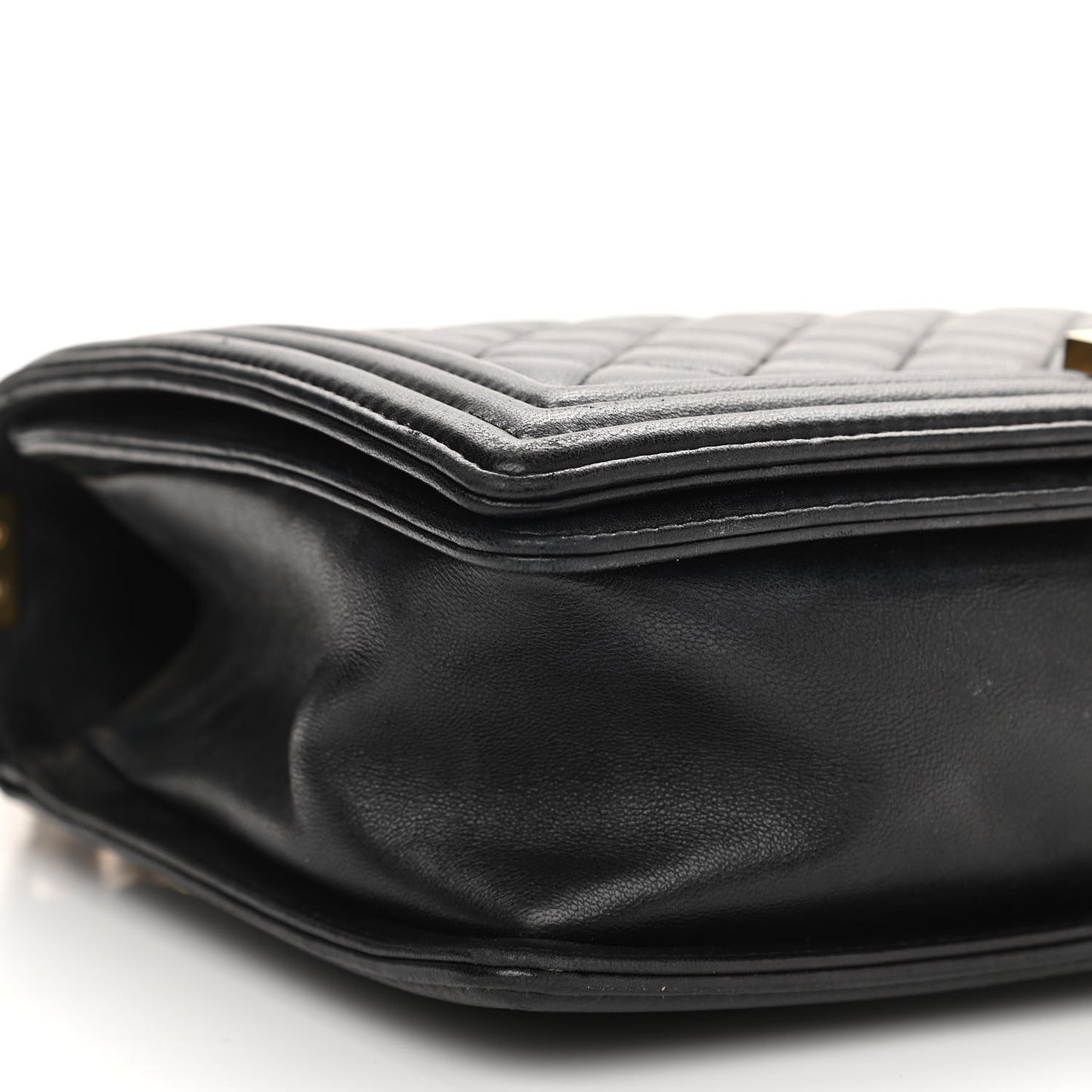 Lambskin Quilted New Medium Boy Flap Black