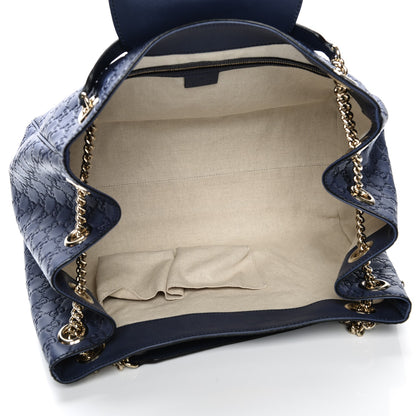 Gucci Guccissima Medium Emily Shoulder Bag Blue 5 of 9