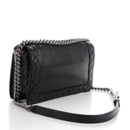 Chanel Calfskin Enchained Medium Boy Flap Black 3 of 7