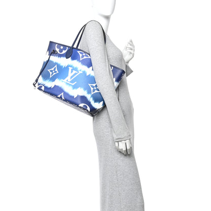Louis Vuitton Monogram Escale Neverfull MM Blue 2 of 9