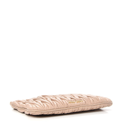 Miu Miu Nappa Matelasse Clutch Cammeo 4 of 6