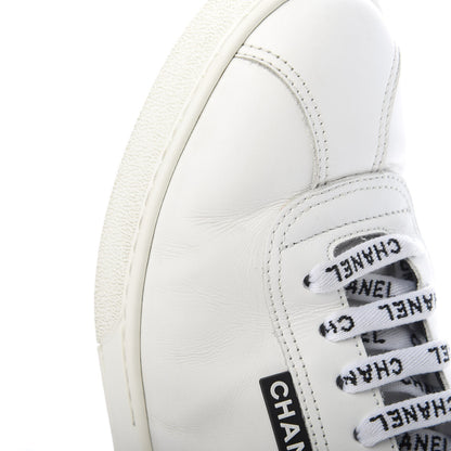 Chanel Calfskin CC Sneakers 38 White 10 of 12