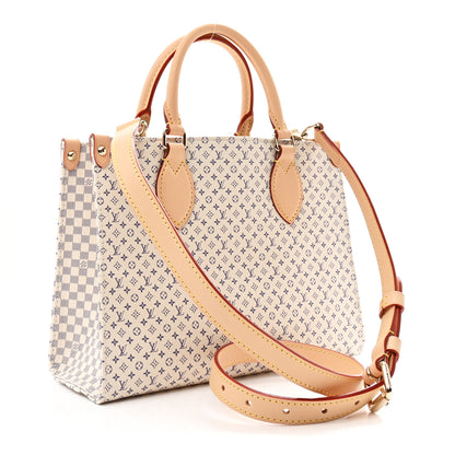 Louis Vuitton Monogram Damier Calfskin Romance Onthego PM Azure Blue Sand 2 of 8