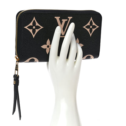 Louis Vuitton Empreinte Monogram Giant Zippy Wallet Black Beige 2 of 9