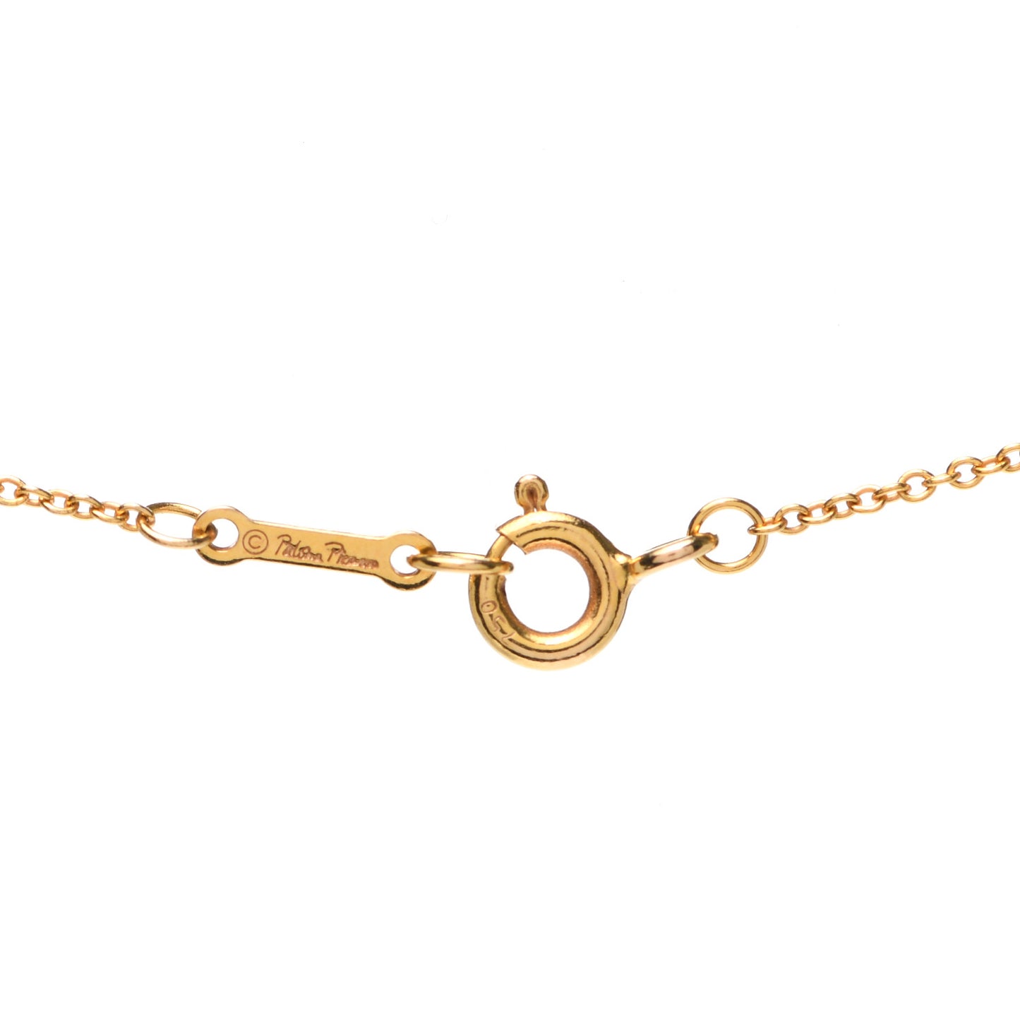 18K Rose Gold Diamond Paloma Picasso Olive Leaf Pendant Necklace