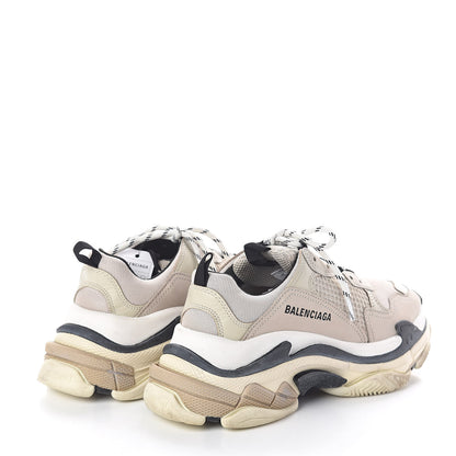 Balenciaga Fabric Mesh Womens Triple S Sneakers 38 Beige Black 4 of 8