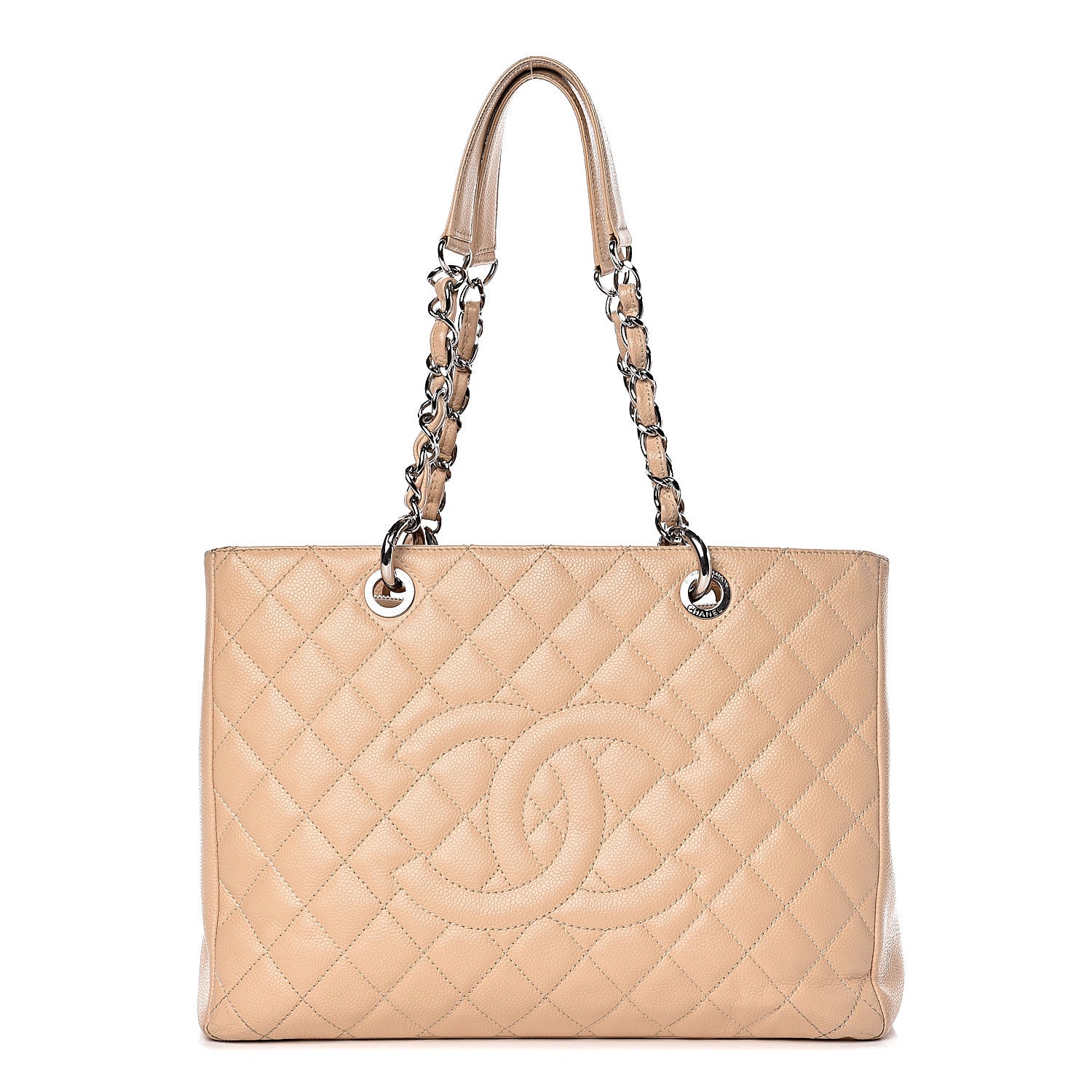 Chanel Caviar Quilted Grand Shopping Tote GST Beige Clair 1 of 24