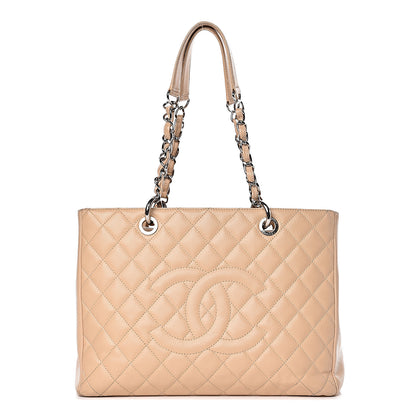Chanel Caviar Quilted Grand Shopping Tote GST Beige Clair 1 of 24