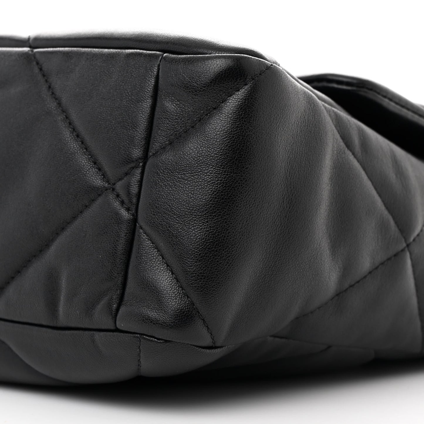 Lambskin Quilted Large Chanel 19 Flap Black