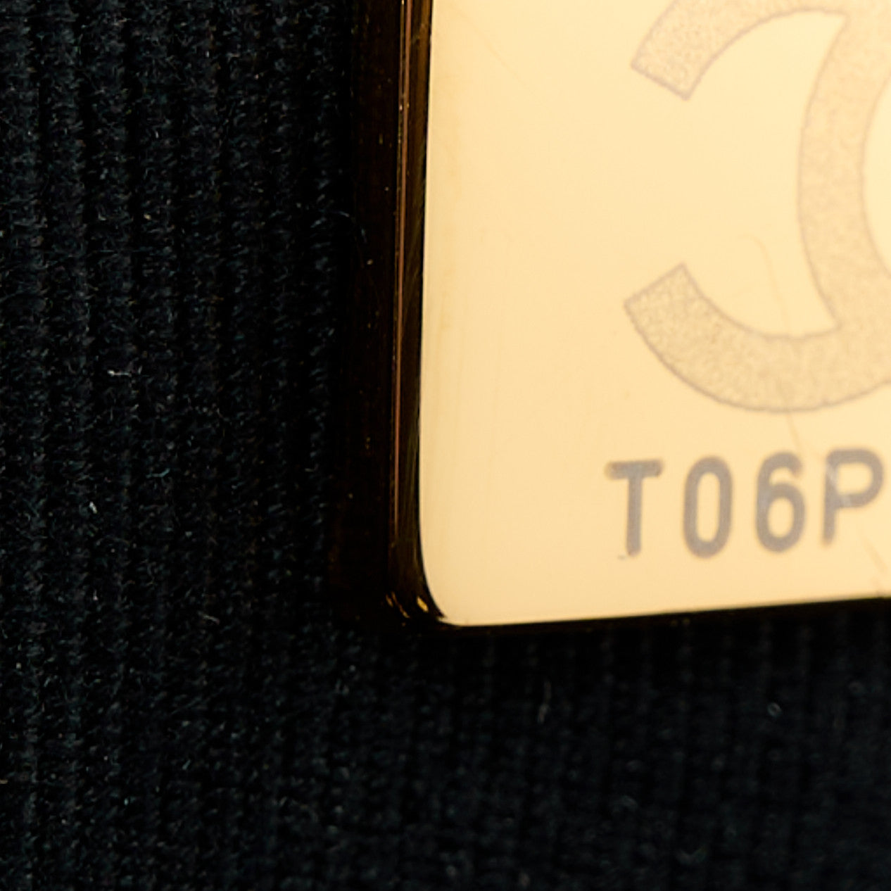 Velvet Quilted Double Frame Flap Black