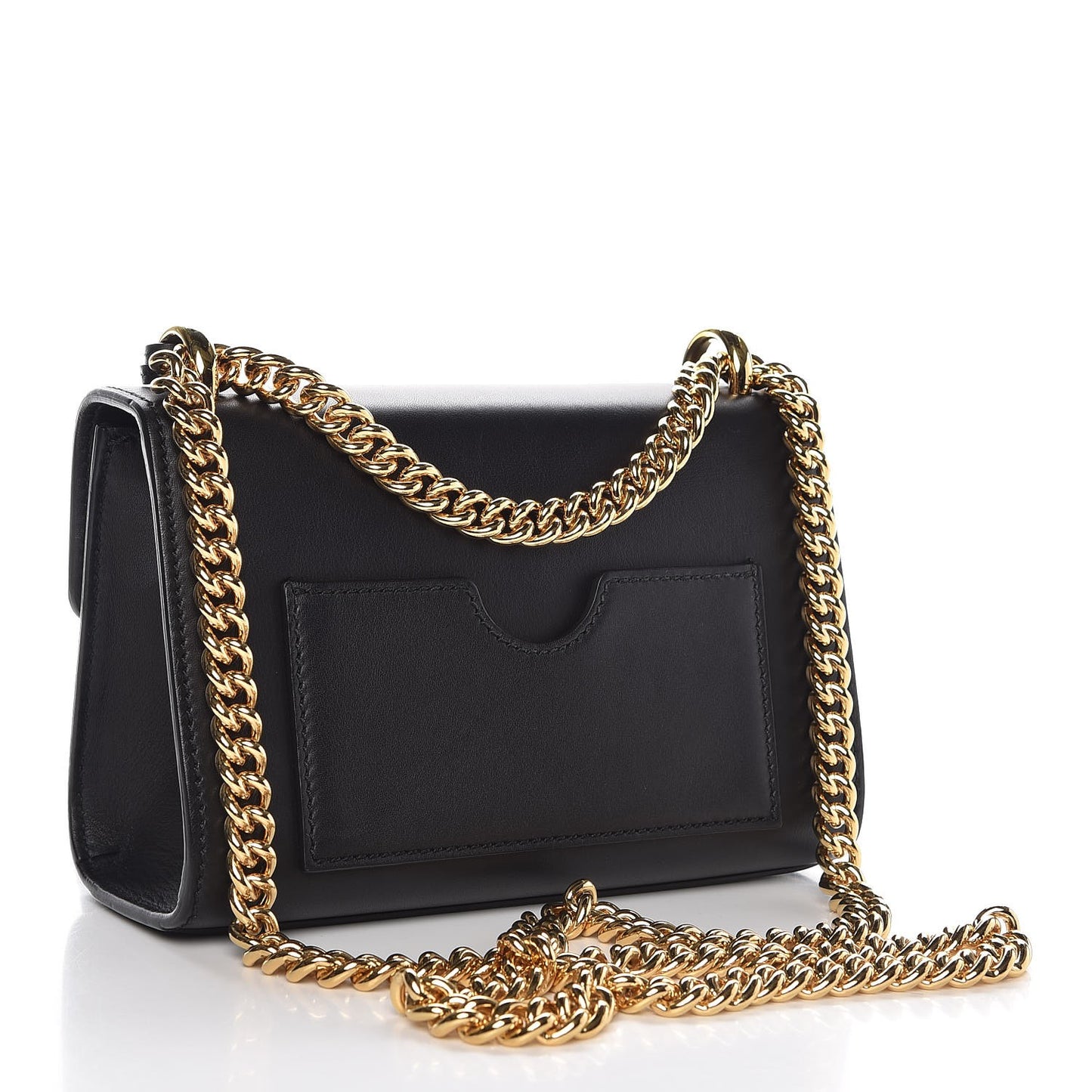 Calfskin Small Padlock Shoulder Bag Black