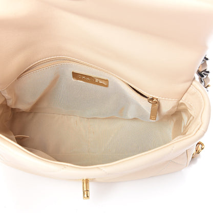 Chanel Goatskin Quilted Medium 19 Flap Beige 5 of 11