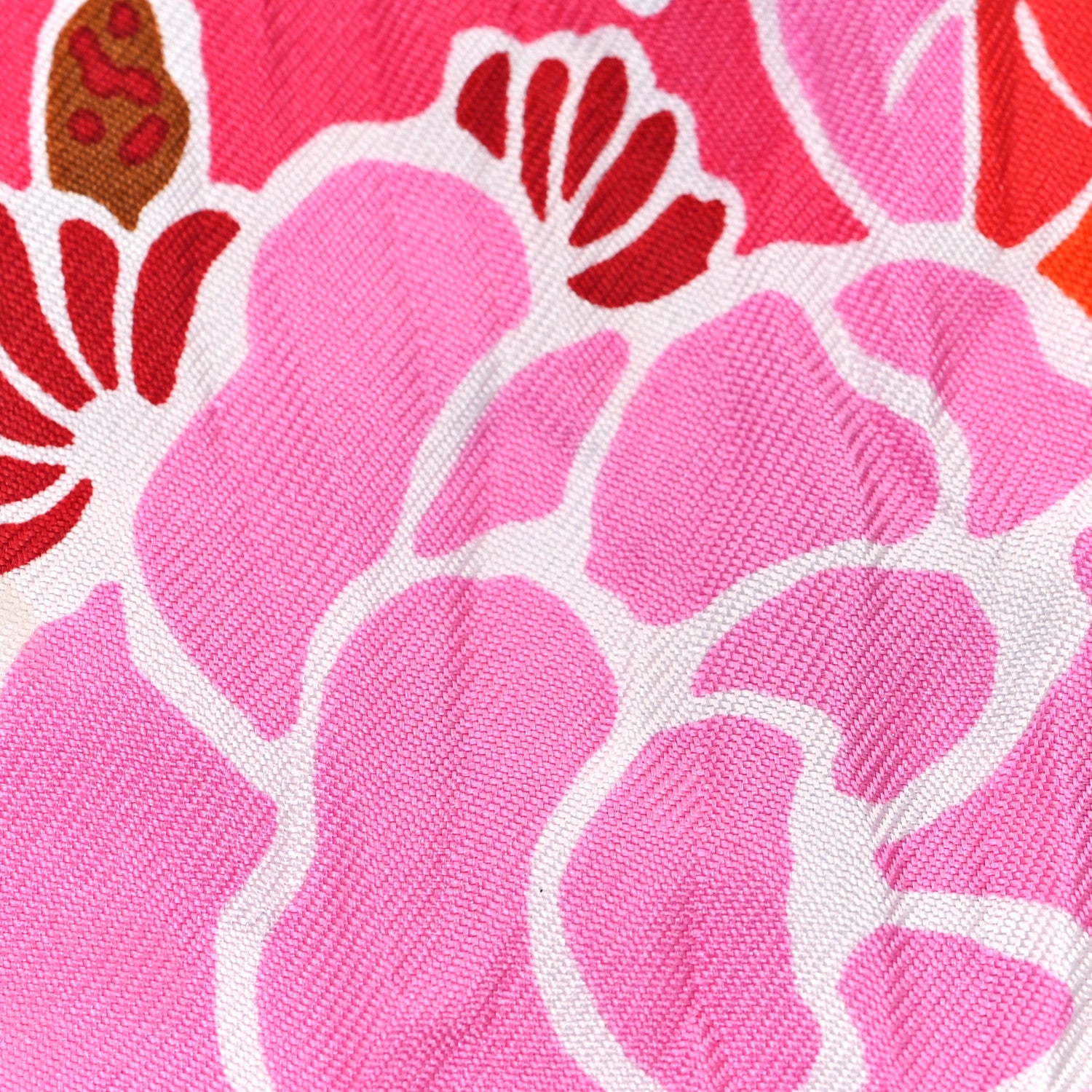 Hermes Silk Bingata Twilly Fuchsia Corail Brun 4 of 4