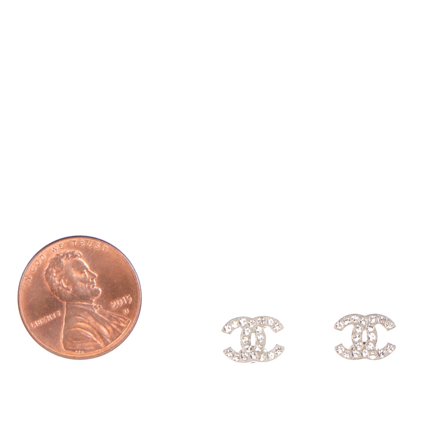 Crystal Timeless CC Earrings Silver
