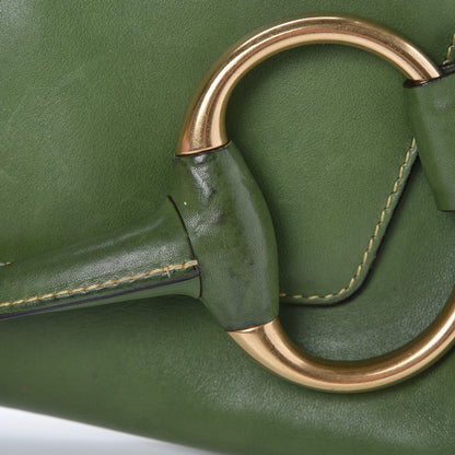 Gucci Calfskin Horsebit Chain Clutch Green 12 of 13