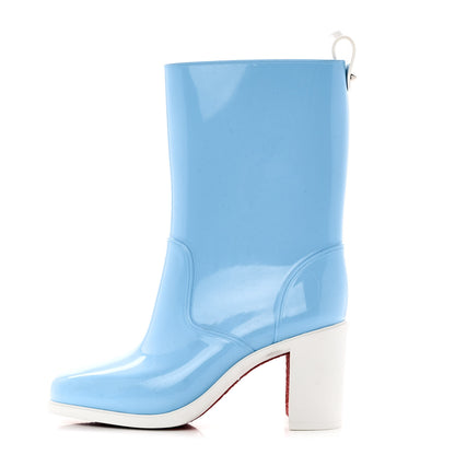 Christian Louboutin PVC Loubirain 70MM Rain Boots 37 Blue 1 of 6