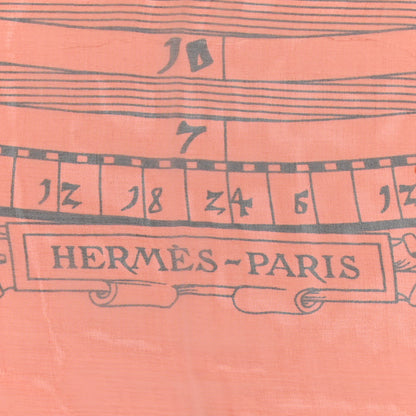 Hermes Silk Muslin Astrologie Sunrise Shawl 140 Camel Beige Orange 2 of 5