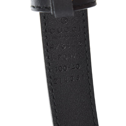 Gucci Calfskin Pearl Double G 20mm Belt 100 40 Black Cream 6 of 7