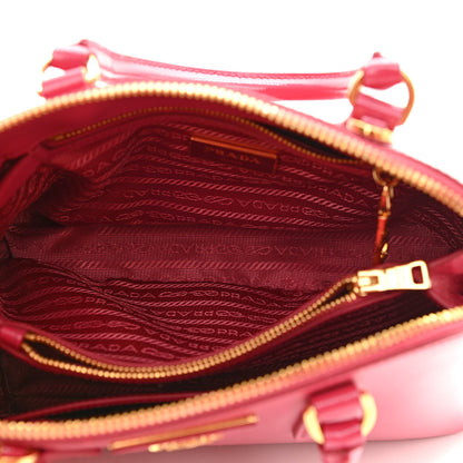 Prada Saffiano Vernice Small Promenade Tote Peonia 6 of 16