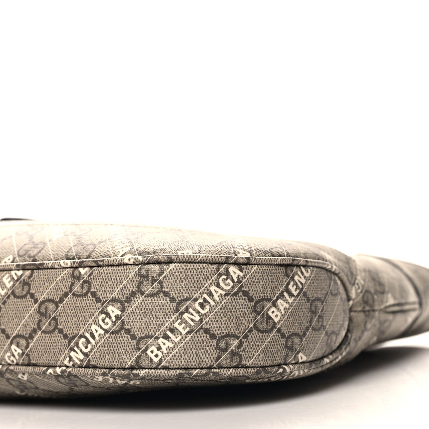 Gucci X BALENCIAGA GG Supreme Monogram Logo Print Medium Jackie 1961 Hobo Beige Ebony 10 of 10