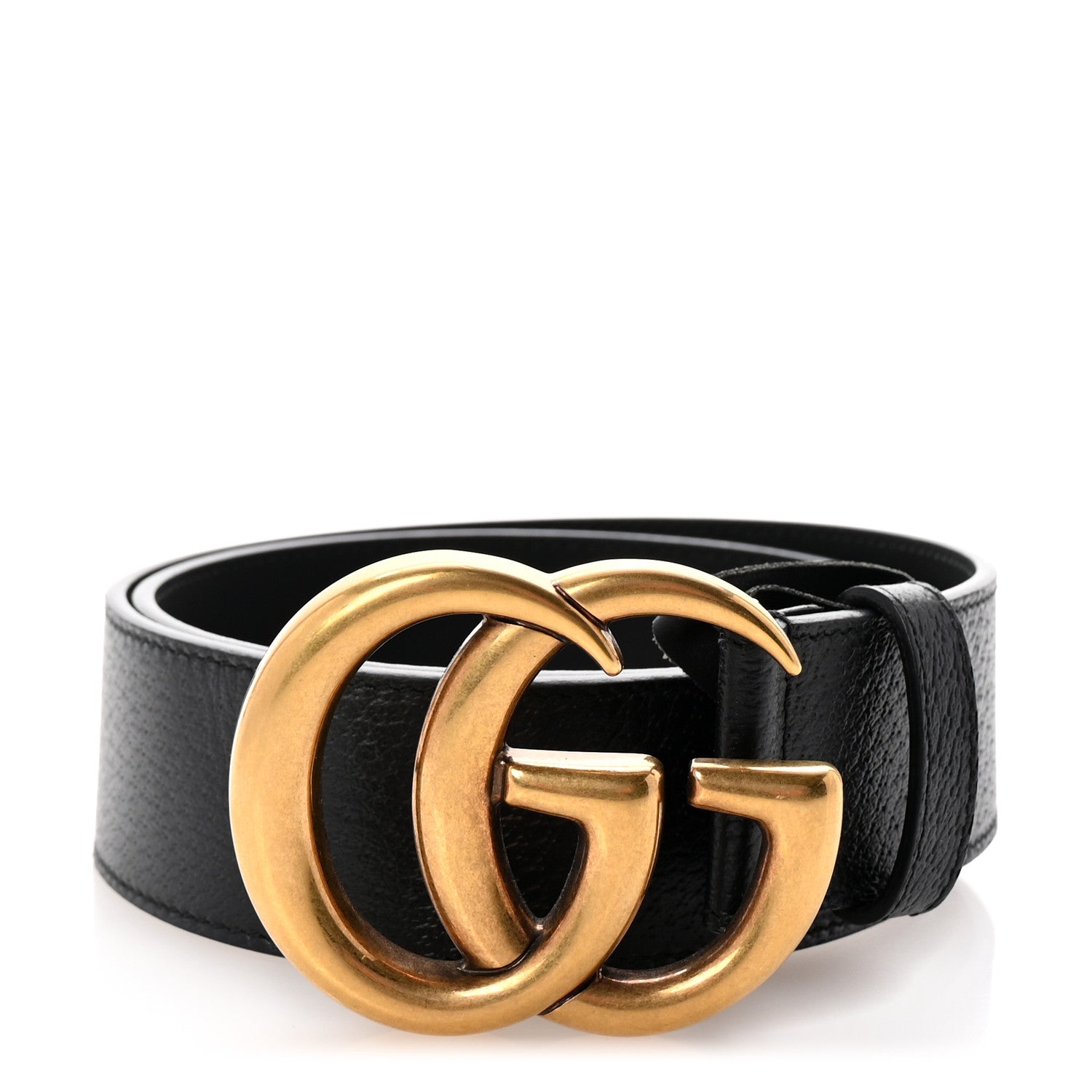 Gucci Textured Calfskin Double G 40mm Belt 80 32 Black 1 of 5