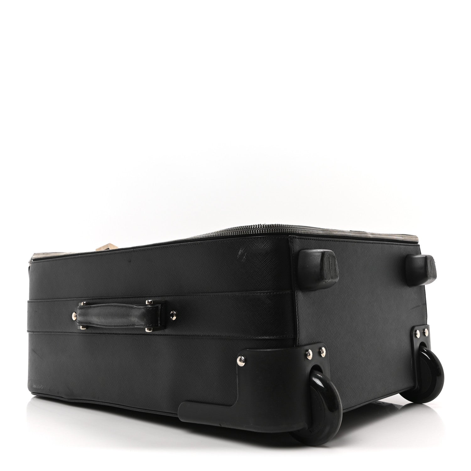 Prada Saffiano Trolley Luggage Black 3 of 8
