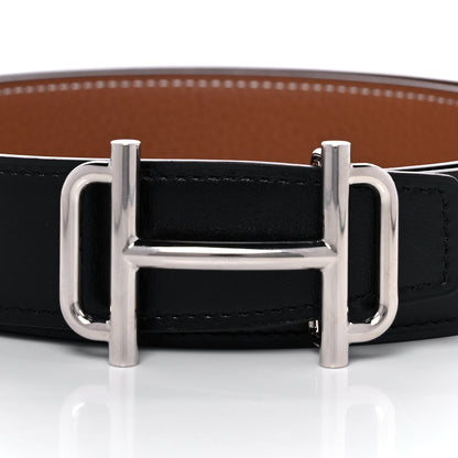 Hermes Chamonix Togo 38mm Royal Belt 95 Black Gold 4 of 7